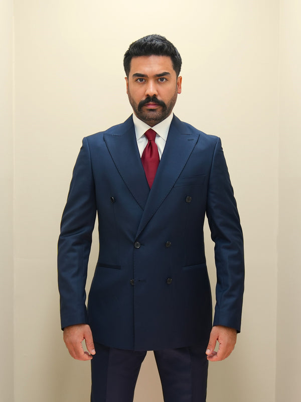 Doppelreiher Anzug in dunkel Blau