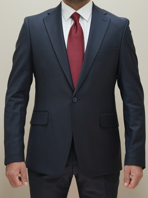 1-Knopf-Anzug in dunkel Blau