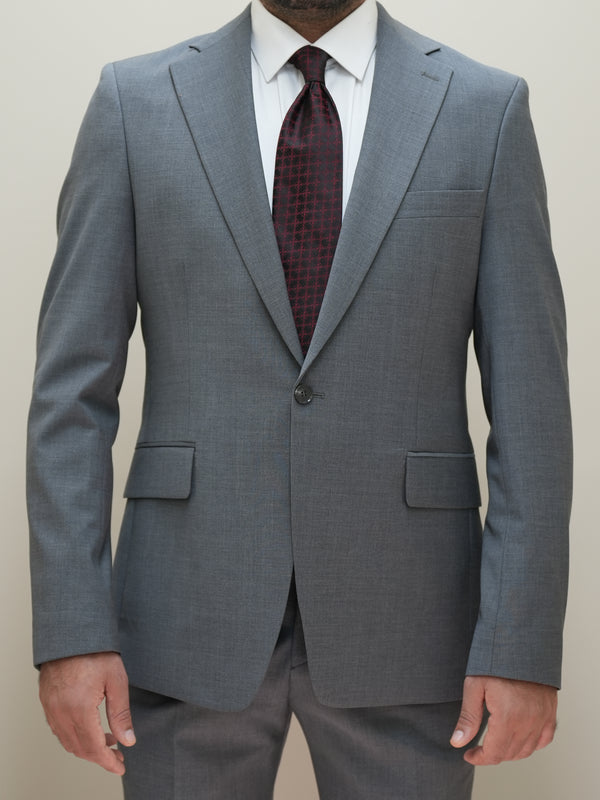 1-Knopf-Anzug in Grau