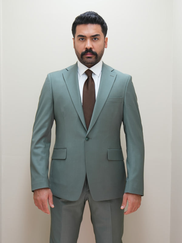 1-Knopf-Anzug in hell Grün