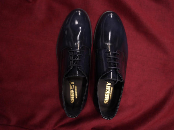 Edle dunkelblaue Derby-Schuhe – Shekhy Italy