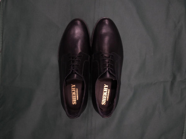 Edle schwarze Derby-Schuhe – Shekhy Italy