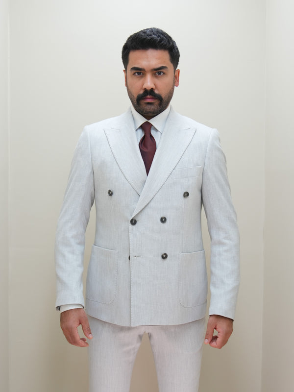 Doppelreiher Anzug in Hell Grau